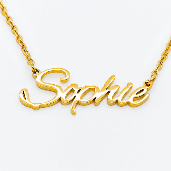 925 Sterling Silver Simple Style Custom Name Necklace Gift For Her