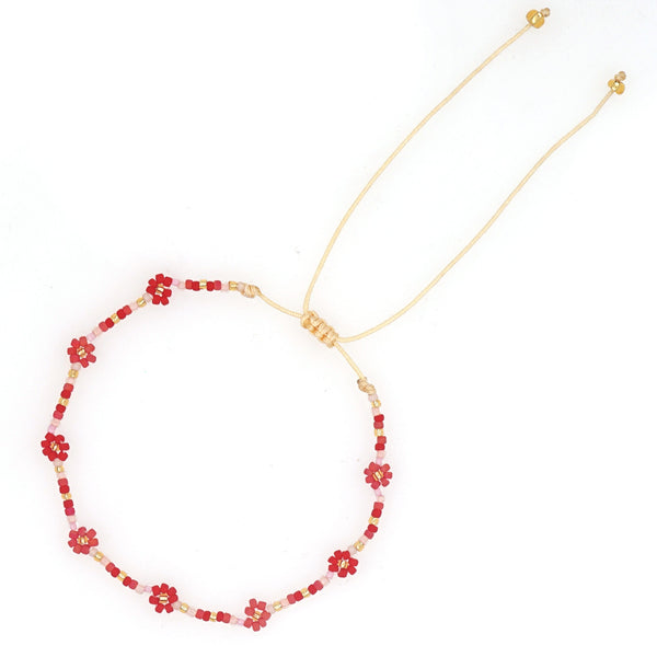 Colorful Golden Bead Woven Handmade Anklet