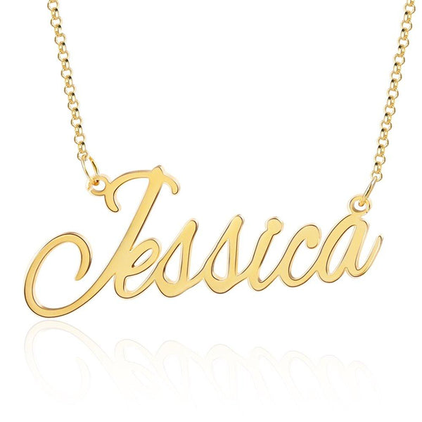 925 Sterling Silver Personalized Custom Classic Name Necklace