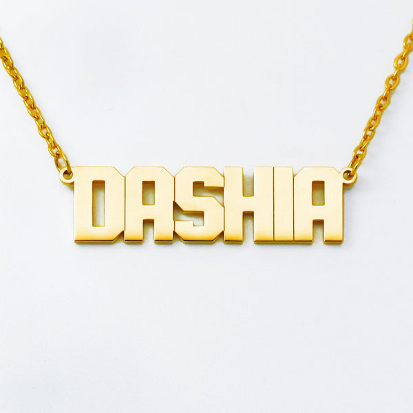 925 Sterling Silver Custom Gold & Silver Name Necklace Valentine/Christmas Gift For Her