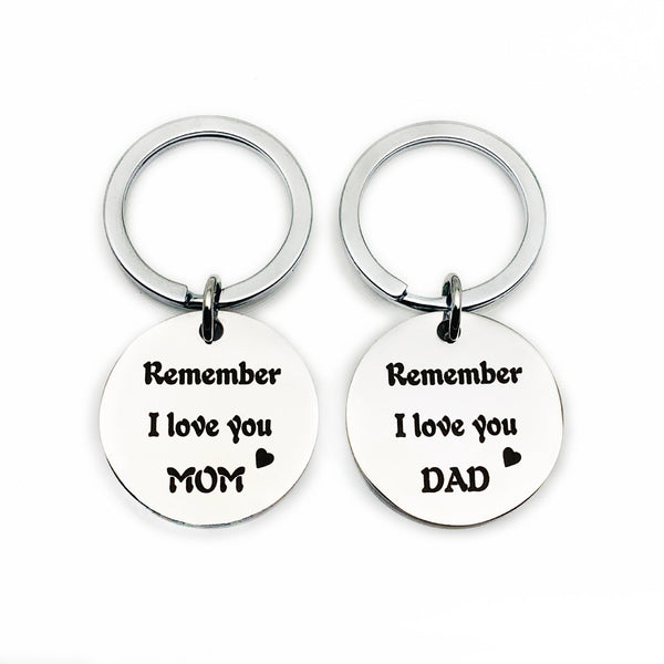 A Set Of Keychain Gift For Parents-Remember I Love You