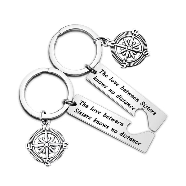 A Set Of Keychain Gift To Sisters-The Love Between Sisters Knows No Distance