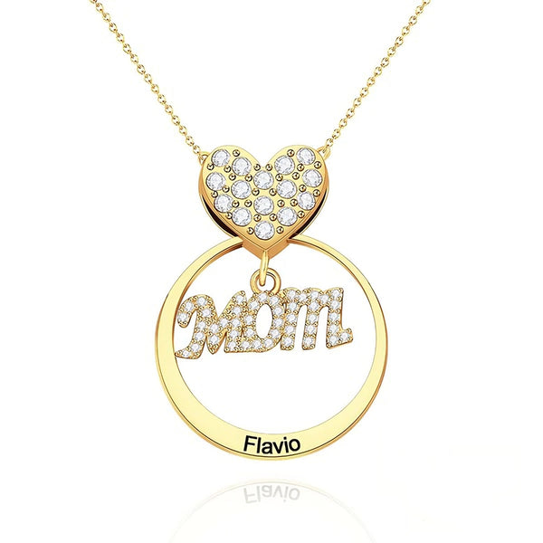 Mom Necklace With 1 Name, Family Name Necklace, For Mum, Mothers Day Gift, Personalized Necklaces for Women, Engraved Names Jewelry Gift