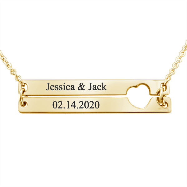 Personalized Bar Necklace, Custom Name Engravable Necklace with Adjustable Chain Charm Gifts For Mother's Day, For Women Girls Mom Grandma Wife Daughter Yourself