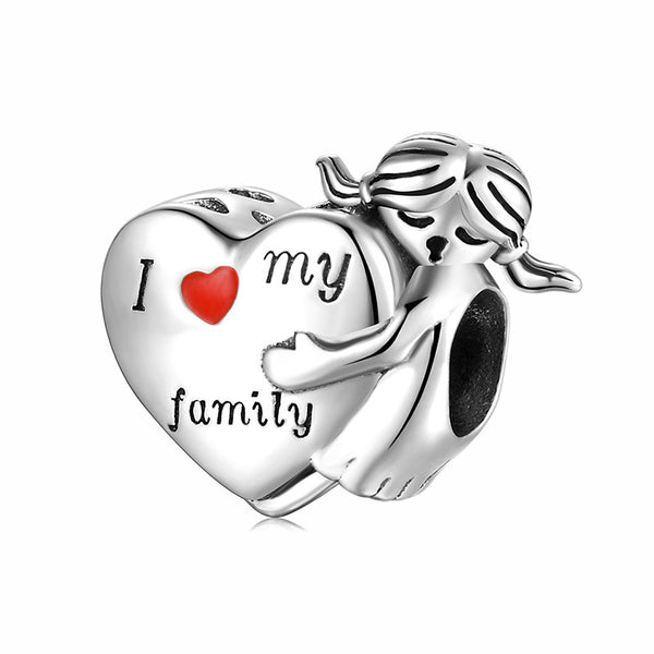 Warm Home Family Beaded Bracelet Accessory Charms fit for Pandora Bracelets - I Love My Family