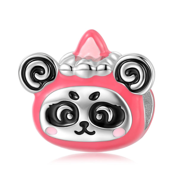 Cute Panda Fashion Cartoon S925 Sterling Silver Beaded Bracelet Accessories