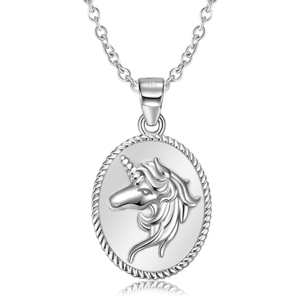 Trendy Unicorn Medal Necklace Gift For Her/Him