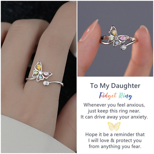 To My Daughter Fidget Ring "I Will Love & Protect You"