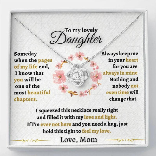 To My Daughter - Love Knot Necklace "Never forget that I love you" Gifts For Daughter