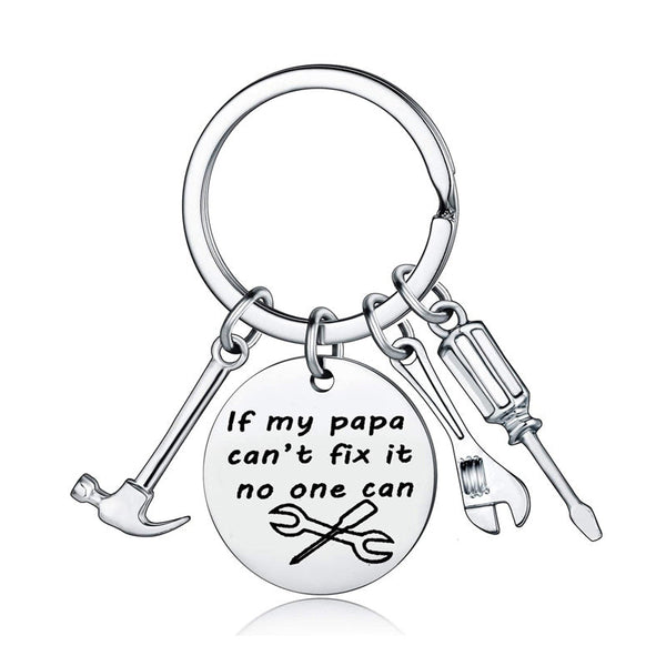 Keychain Gift For Papa- If My Papa Can't Fix It No One Can