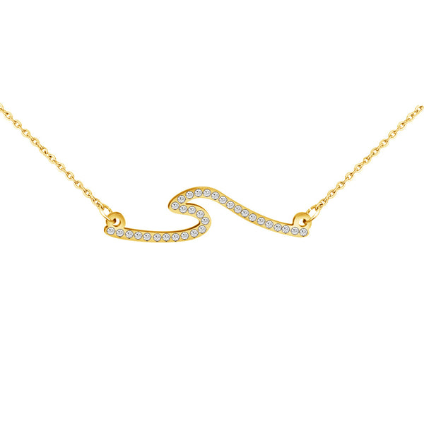 Simple Personality Single Line Wave Clavicle Chain Necklace