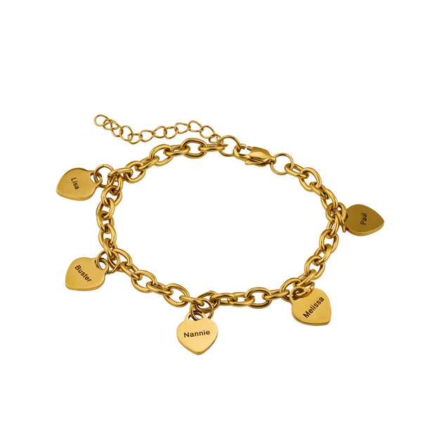 Fashion Bracelet Lettering Small Peach Heart Gold Personality Bracelet For Her