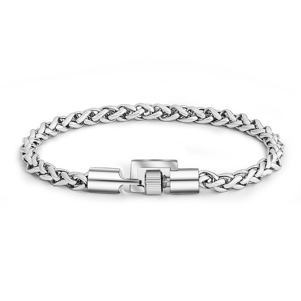 Stainless Steel Men's Jewelry Spiral Bracelet Cuban Chain For Him