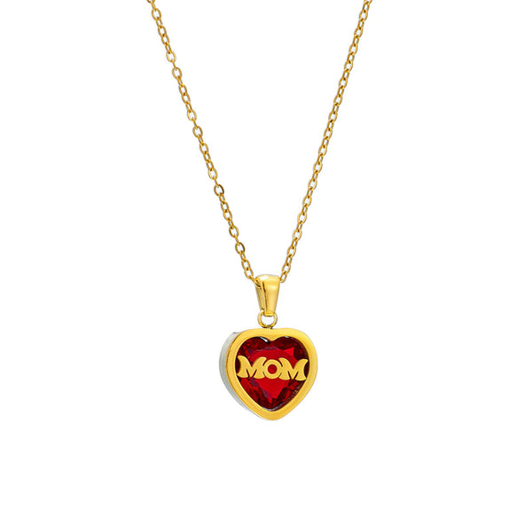 To My Mom Heart Necklace Gift