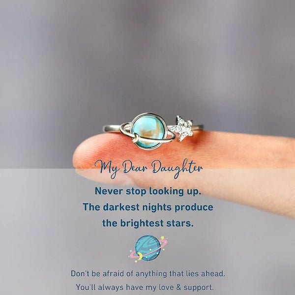 To My Daughter The Brightest Stars Ring "You'll Always Have my Love & Support"