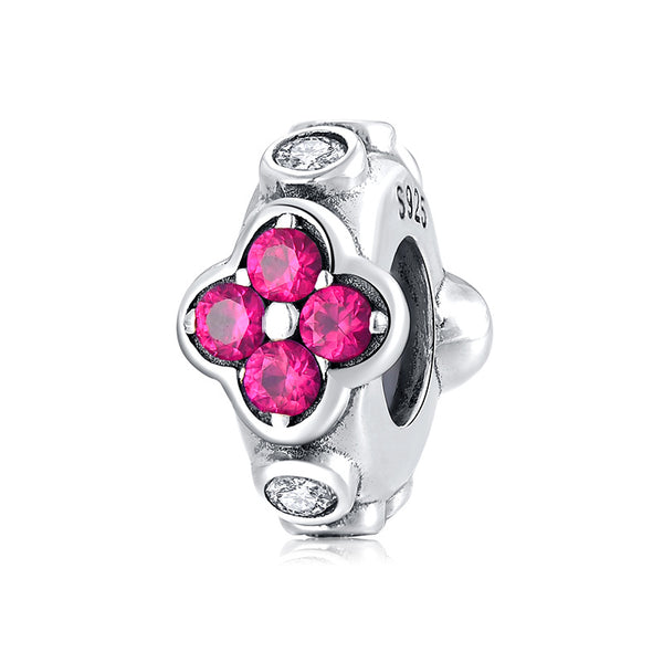 Wow Charms 925 Sterling Silver  Beaded Pendant | Charms Flower Zircon Beads | Charms fit for Pandora Bracelets