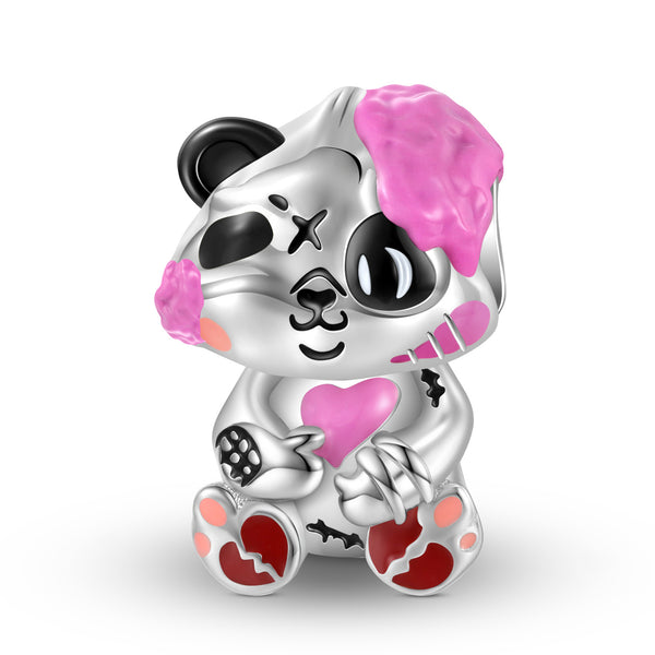 Love Panda Fashion Cartoon S925 Sterling Silver Beaded Bracelet Accessories