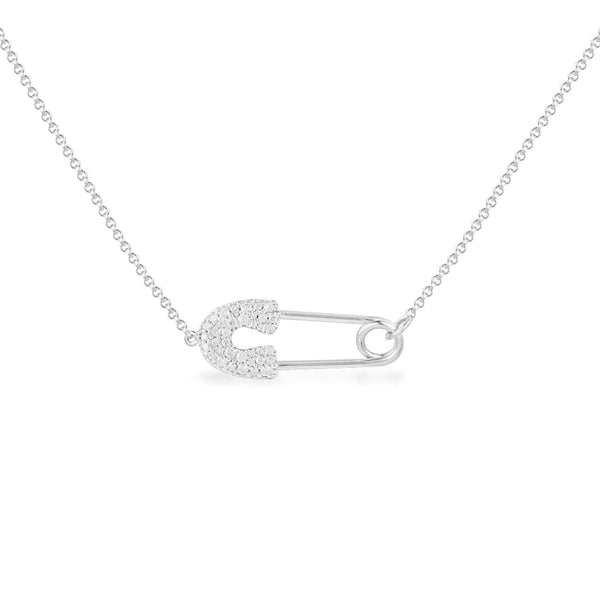 Silver 925 Trendy Pin Design Necklace