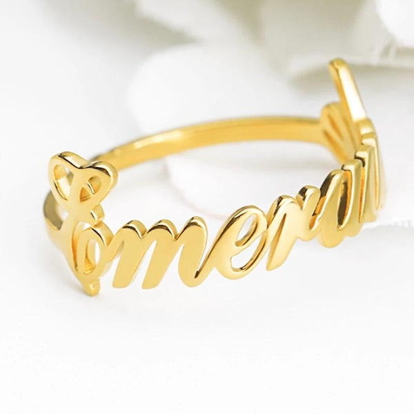Unique Design Personalized Name Ring Gift for Her