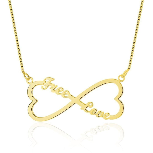 Geschenk für Ihren Liebhaber - Personalisierte Liebesnamen-Infinity-Halskette