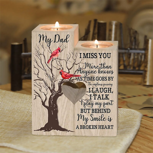 My Dad-I Miss You More Than Anyone Knows As Time Goes By The Emptiness Growing Candlesticks
