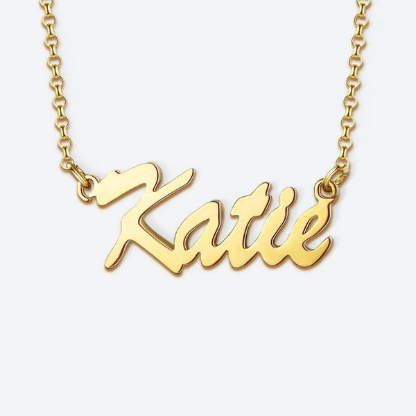 Kalligraphie-Stil benutzerdefinierte Name Halskette Geschenk für Sie/Ihn